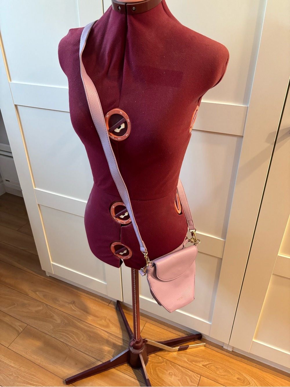 Leather Crossbody Bag in lavender - Women